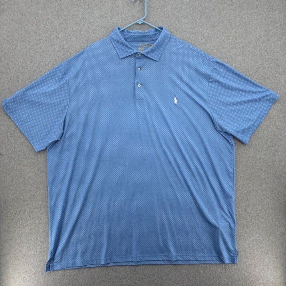 Polo Ralph Lauren Golf Polo Shirt Mens XL Custom Slim Fit Dotted Stretch Cotton